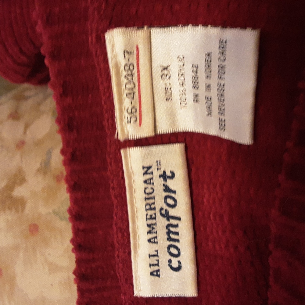 All American Comfort, women's plus size block sweater